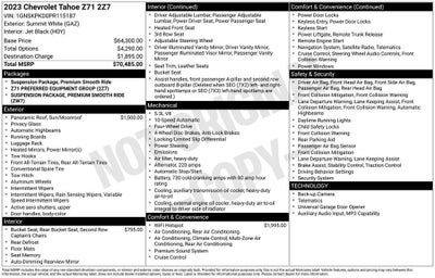 2023 Chevrolet Tahoe Z71