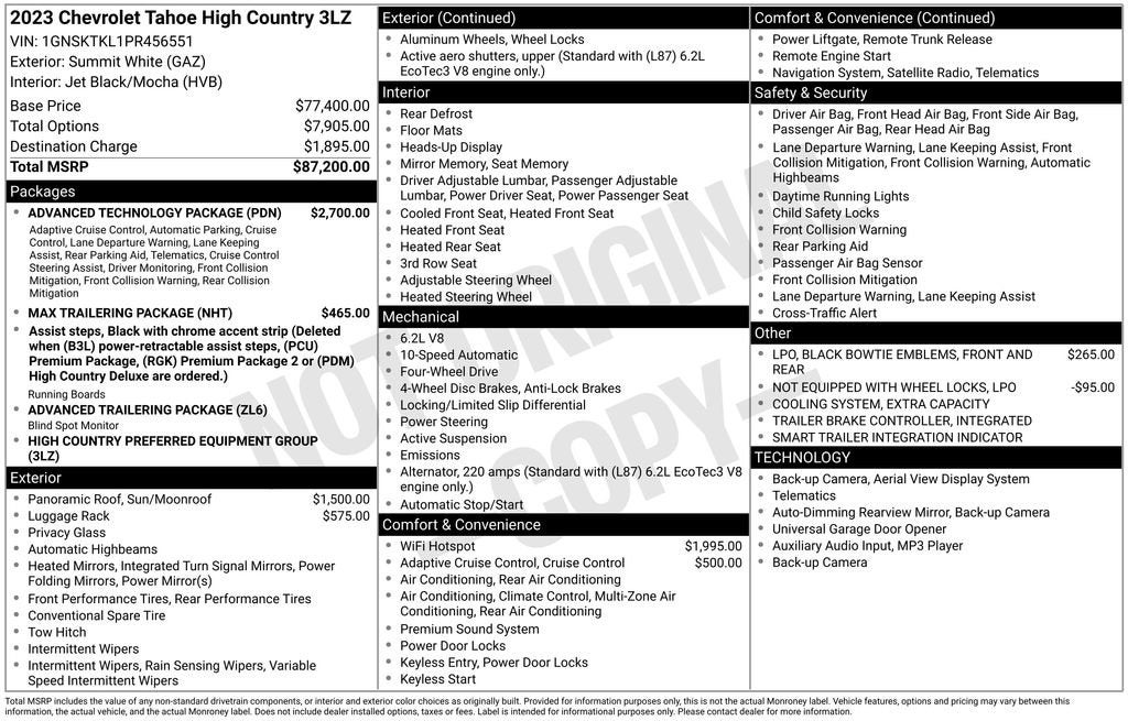 2023 Chevrolet Tahoe High Country