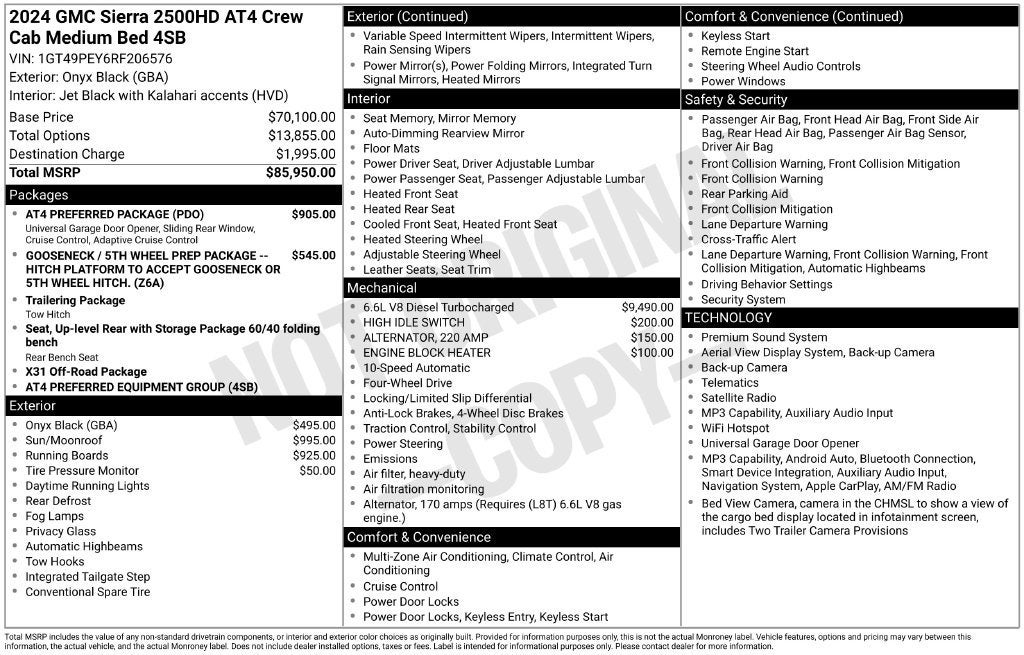 2024 GMC Sierra 2500 HD AT4