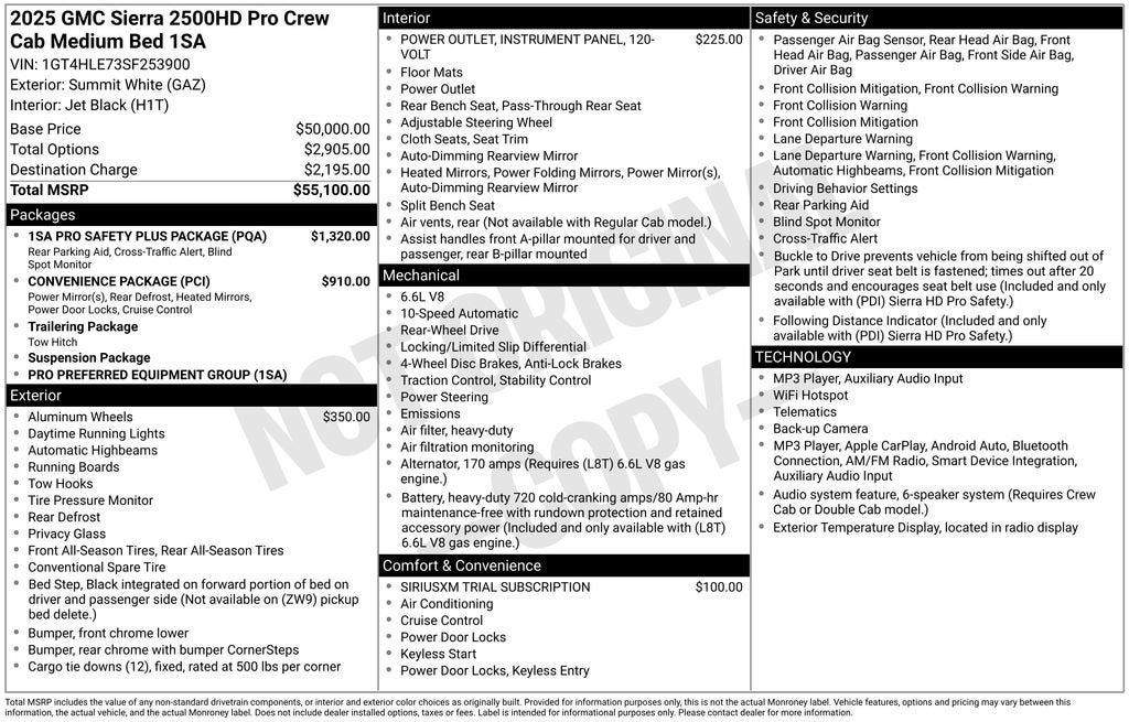 2025 GMC Sierra 2500 HD Pro