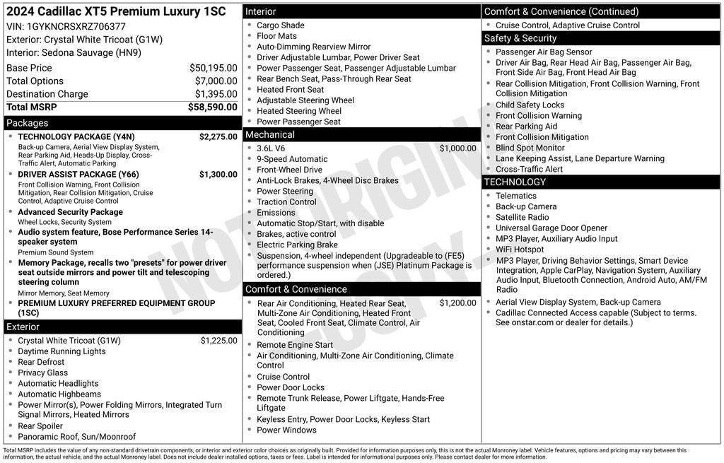 2024 Cadillac XT5 Premium Luxury