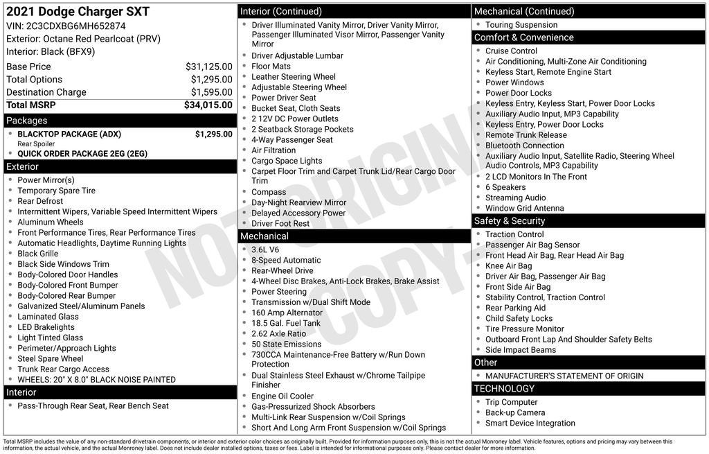 2021 Dodge Charger SXT RWD