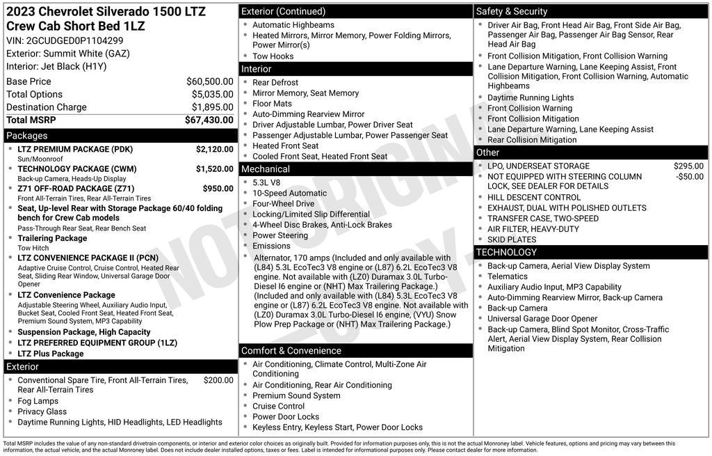 2023 Chevrolet Silverado 1500 LTZ