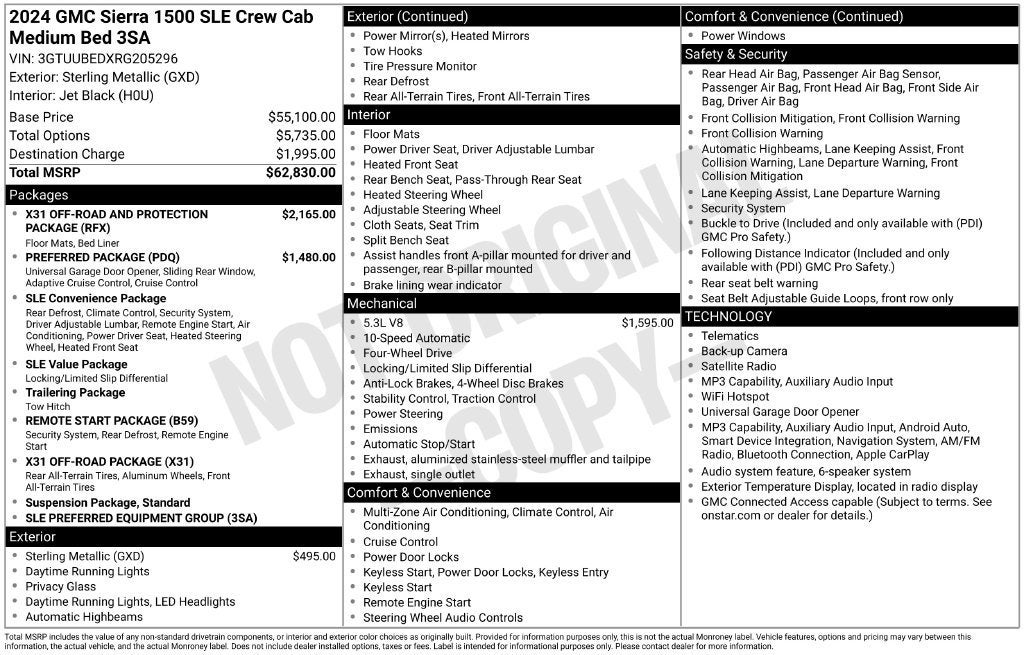 2024 GMC Sierra 1500 SLE
