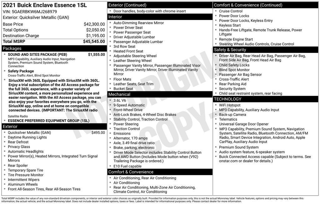 2021 Buick Enclave Essence
