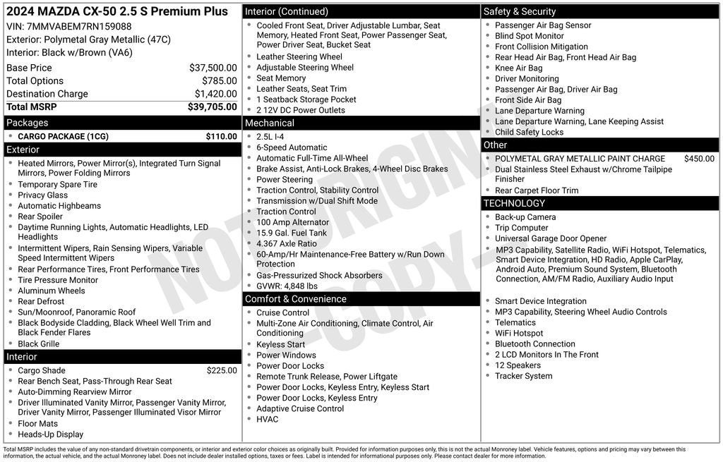 2024 Mazda Mazda CX-50 2.5 S Premium Plus