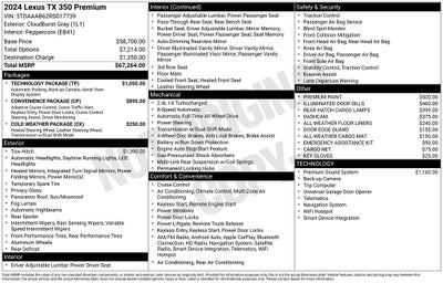2024 Lexus TX 350 Premium