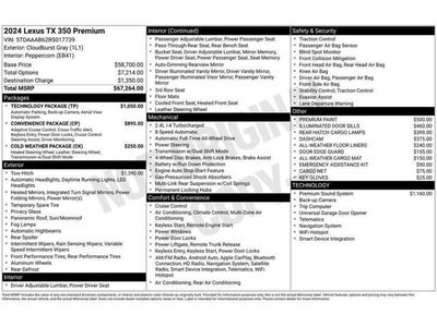 2024 Lexus TX 350 Premium