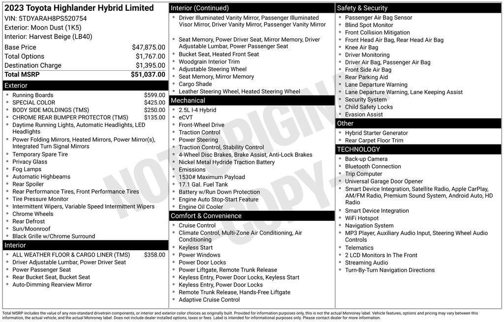 2023 Toyota Highlander Hybrid Limited