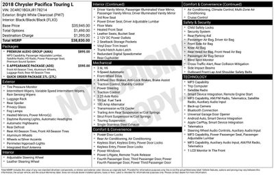 2018 Chrysler Pacifica Touring L