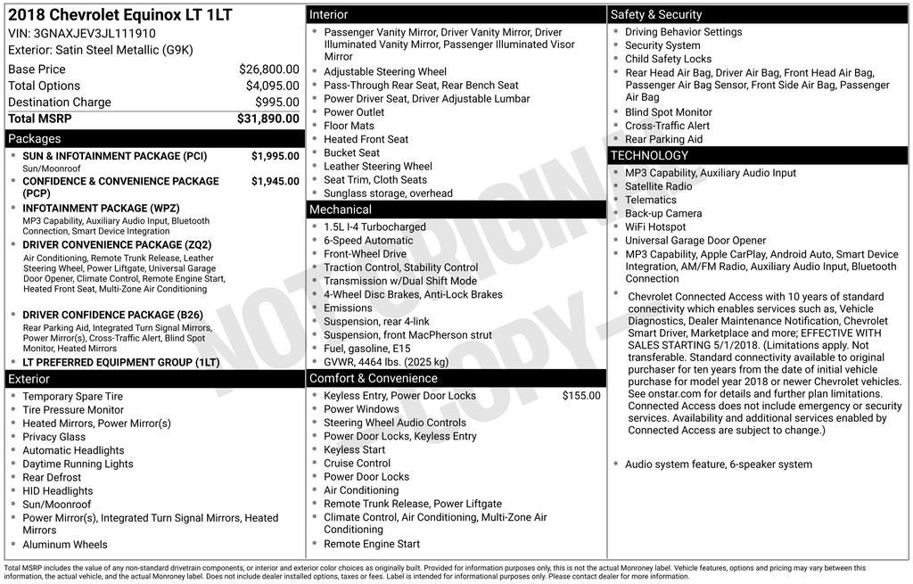 2018 Chevrolet Equinox LT