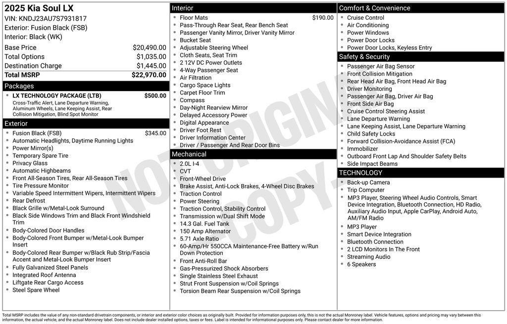 2025 Kia Soul LX