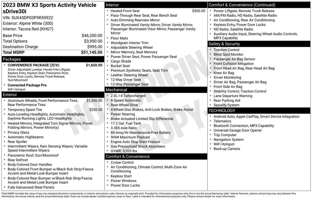 2023 BMW X3 sDrive30i