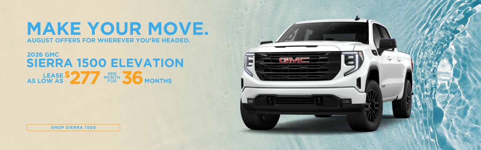 2026 GMC Sierra 1500 Elevation | $227/month for 36 months | $4,439 due at signing
