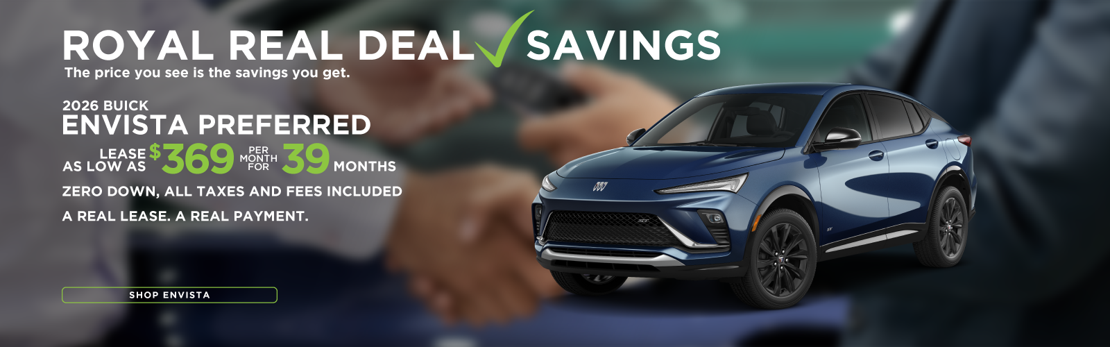 2026 Buick Envista Lease For $369/Month • 39 Months | $0 Down • All Taxes & Fees Included